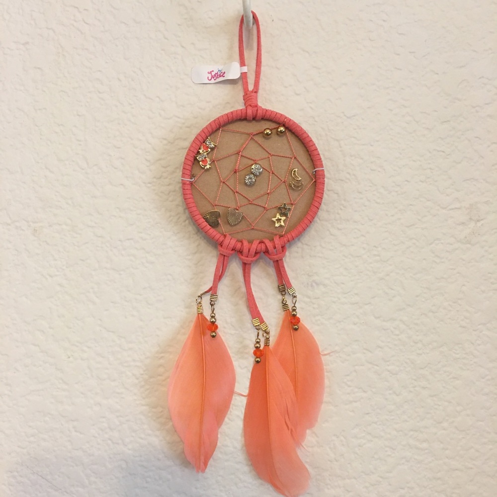 Justice dreamcatcher 6 pair stud earring set NWT
